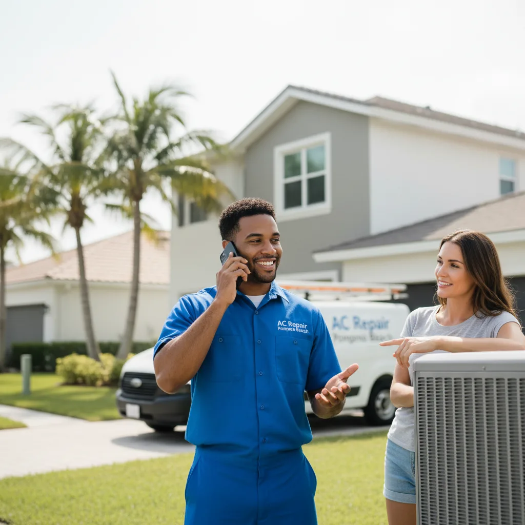 AC Repair Pompano Beach customer support in Landing